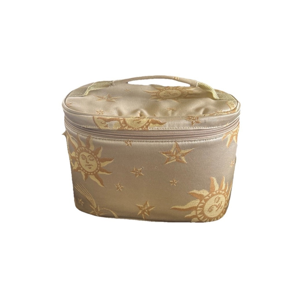 Modella Gold Sun And Stars Make Up Travel Bag Zipper Strap